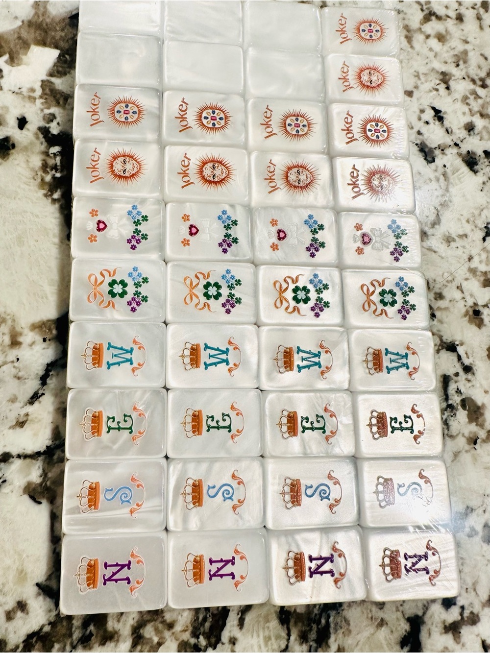 NIB Luxe, Premium, Pearlized American Mahjong Tiles Pearl Crown 160 pieces - Picture 5 of 8